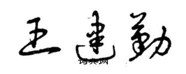 曾慶福王建勤草書個性簽名怎么寫