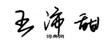 朱錫榮王沛甜草書個性簽名怎么寫