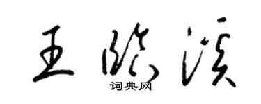 梁錦英王臨溪草書個性簽名怎么寫