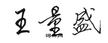 駱恆光王量盛行書個性簽名怎么寫