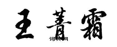 胡問遂王菁霜行書個性簽名怎么寫