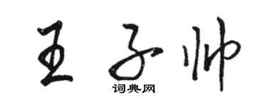 駱恆光王子帥行書個性簽名怎么寫