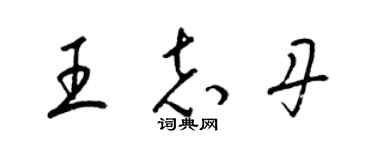 梁錦英王志丹草書個性簽名怎么寫