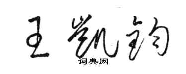 駱恆光王凱鈞草書個性簽名怎么寫