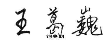 駱恆光王葛巍行書個性簽名怎么寫