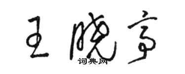 駱恆光王曉亭草書個性簽名怎么寫