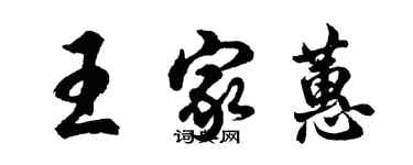 胡問遂王家蕙行書個性簽名怎么寫