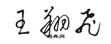 駱恆光王翔飛草書個性簽名怎么寫