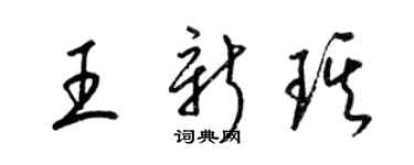 梁錦英王新琪草書個性簽名怎么寫