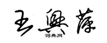 朱錫榮王興萍草書個性簽名怎么寫