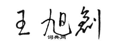 駱恆光王旭創草書個性簽名怎么寫