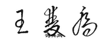 駱恆光王雙喬草書個性簽名怎么寫