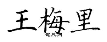 丁謙王梅里楷書個性簽名怎么寫