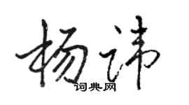 駱恆光楊諱行書個性簽名怎么寫