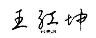 梁錦英王紅坤草書個性簽名怎么寫