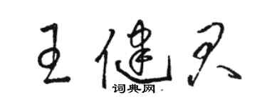 駱恆光王健君草書個性簽名怎么寫