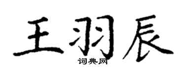 丁謙王羽辰楷書個性簽名怎么寫