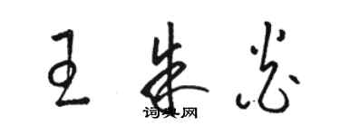 駱恆光王朱炎草書個性簽名怎么寫