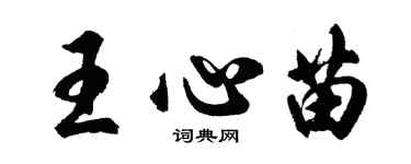 胡問遂王心苗行書個性簽名怎么寫