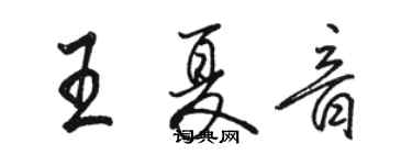 駱恆光王夏音行書個性簽名怎么寫