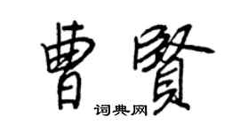 王正良曹賢行書個性簽名怎么寫