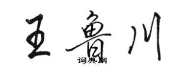 駱恆光王魯川行書個性簽名怎么寫
