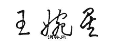 駱恆光王婉星草書個性簽名怎么寫