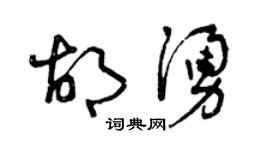 曾慶福胡涌草書個性簽名怎么寫