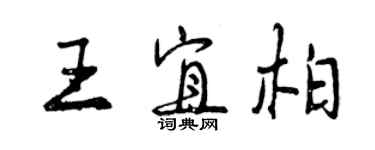 曾慶福王宜柏行書個性簽名怎么寫