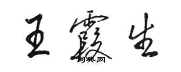 駱恆光王霞生行書個性簽名怎么寫