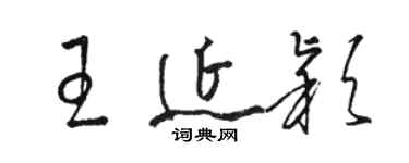 駱恆光王延穎草書個性簽名怎么寫