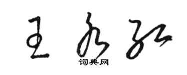 駱恆光王水紅草書個性簽名怎么寫