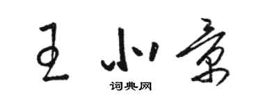 駱恆光王北景草書個性簽名怎么寫