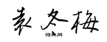 王正良袁冬梅行書個性簽名怎么寫