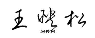 梁錦英王映松草書個性簽名怎么寫