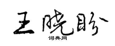 曾慶福王曉盼行書個性簽名怎么寫