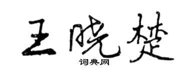 曾慶福王曉楚行書個性簽名怎么寫