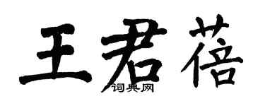 翁闓運王君蓓楷書個性簽名怎么寫