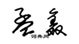 朱錫榮孟鑫草書個性簽名怎么寫