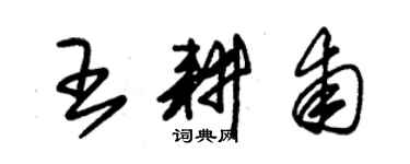 朱錫榮王耕甫草書個性簽名怎么寫