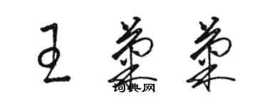 駱恆光王菊菊草書個性簽名怎么寫