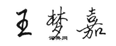 駱恆光王夢嘉行書個性簽名怎么寫