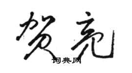 駱恆光賀亮草書個性簽名怎么寫