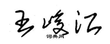 朱錫榮王峻江草書個性簽名怎么寫