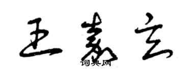 曾慶福王嘉玄草書個性簽名怎么寫