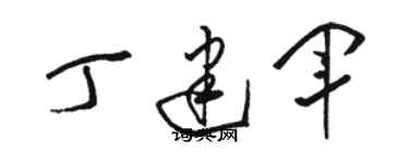 駱恆光丁建軍草書個性簽名怎么寫