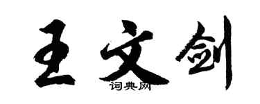 胡問遂王文劍行書個性簽名怎么寫