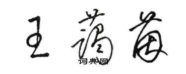 駱恆光王藹茵草書個性簽名怎么寫