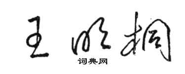 駱恆光王明桐草書個性簽名怎么寫