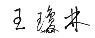 駱恆光王瓊林草書個性簽名怎么寫